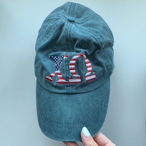 Chi Omega American Flag Letters Baseball Hat
